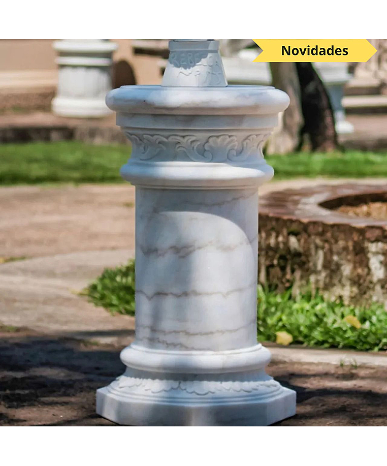 imagem do produto Coluna Redonda em M�rmore Branco 85cm - VRMP365