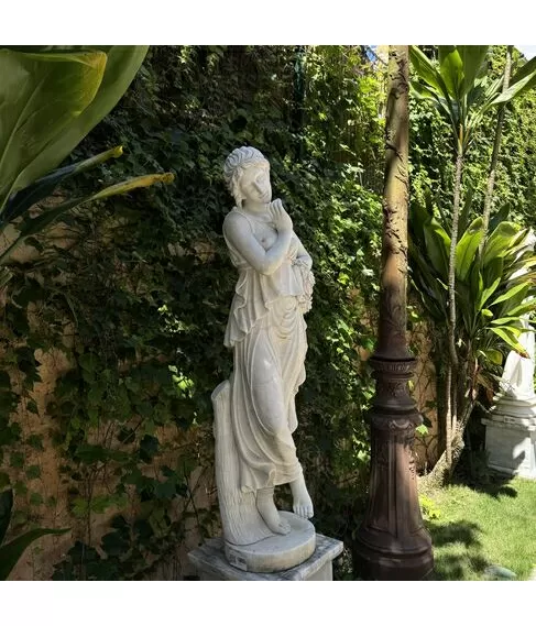 imagem de Dançarina de Canova em Mármore 150cm - EMP218 Graça e Elegância Clássica