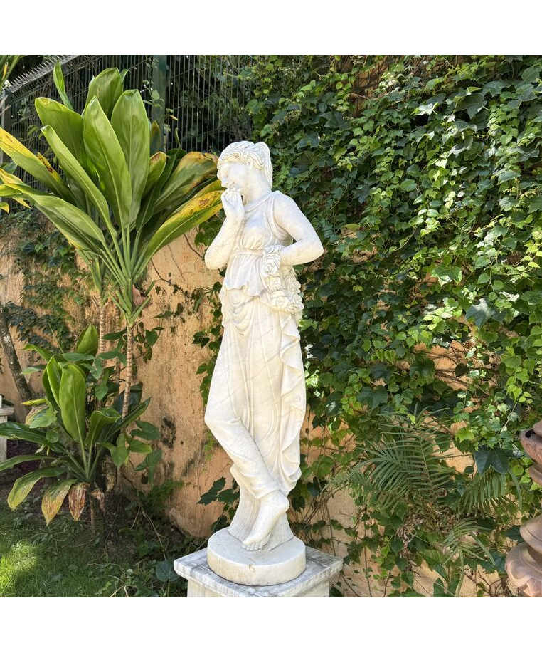 imagem do produto Dançarina de Canova em Mármore 150cm - EMP218 Graça e Elegância Clássica