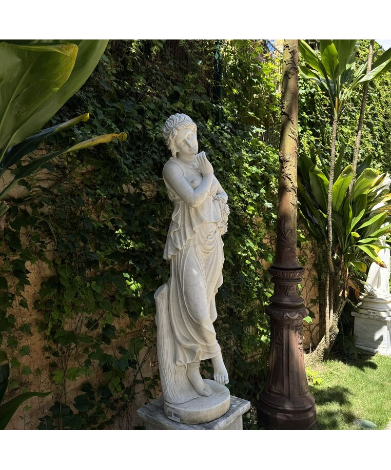 imagem do produto Dançarina de Canova em Mármore 150cm - EMP218 Graça e Elegância Clássica