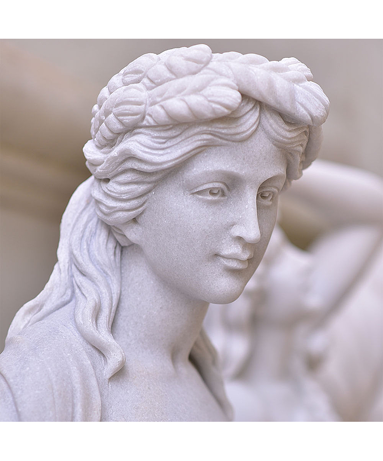 imagem do produto Escultura 4 Esta��es 160cm M�rmore Branco - EMP516