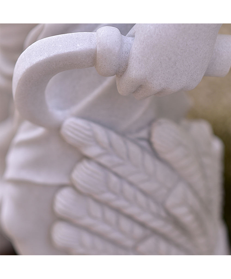 imagem do produto Escultura 4 Esta��es 160cm M�rmore Branco - EMP516