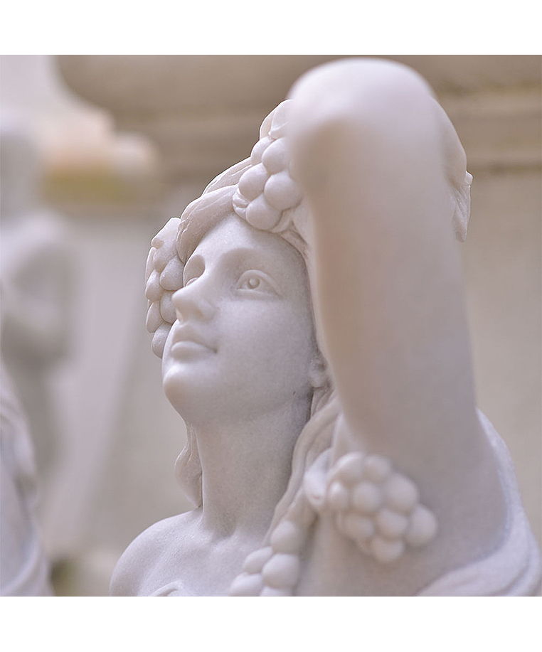 imagem do produto Escultura 4 Esta��es 160cm M�rmore Branco - EMP516