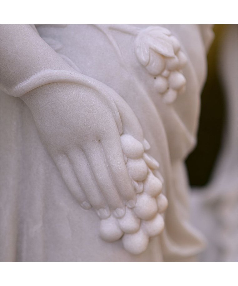 imagem do produto Escultura 4 Esta��es 160cm M�rmore Branco - EMP516