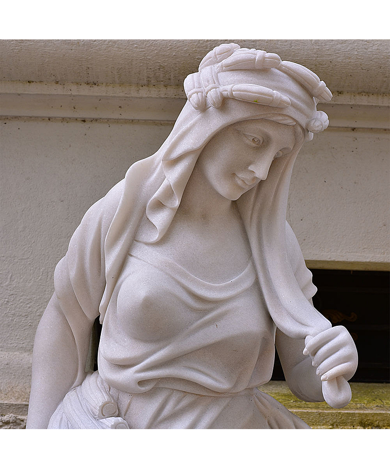 imagem do produto Escultura 4 Esta��es 160cm M�rmore Branco - EMP516
