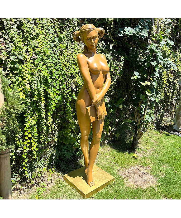 imagem do produto Escultura A Estudante em Bronze 169cm - EBZ627 Sofisticação e Exclusividade