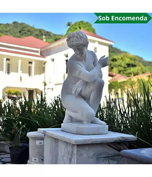 imagem de Escultura Afrodite Agachada 87cm - Emp447