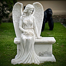 imagem do produto Escultura Anjo Sereno M�rmore Branco 110cm - EMP747