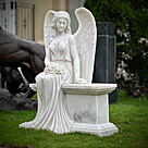 imagem do produto Escultura Anjo Sereno M�rmore Branco 110cm - EMP747
