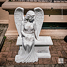 imagem do produto Escultura Anjo Sereno M�rmore Branco 110cm - EMP747