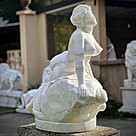 imagem do produto Escultura Ariadna Abandonada em M�rmore Branco 110cm - EMP696