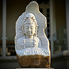 imagem do produto Escultura Buda Serenidade M�rmore Branco 80cm - EMP715