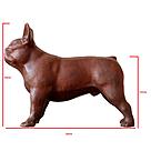 imagem do produto Escultura Cachorro Bulldog Francês em Ferro Fundido 34cm VRF268