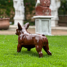 imagem do produto Escultura Cachorro Bulldog Francês em Ferro Fundido 34cm VRF268