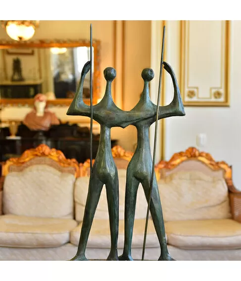 imagem de Escultura Candango de Bronze 80cm - EBZ545 Arte e Tradição Brasileira
