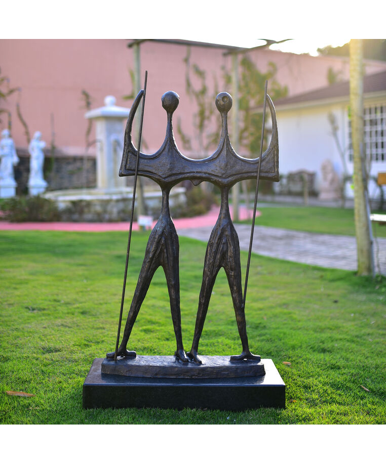 imagem do produto Escultura Candango de Bronze 80cm - EBZ545 Arte e Tradição Brasileira