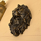 imagem do produto Escultura Cara de Leão em Bronze 34cm EBZ605 Detalhes Marcantes