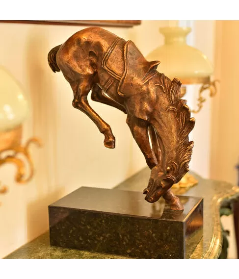 imagem de Escultura Cavalo de Bronze 52cm - EBZ543