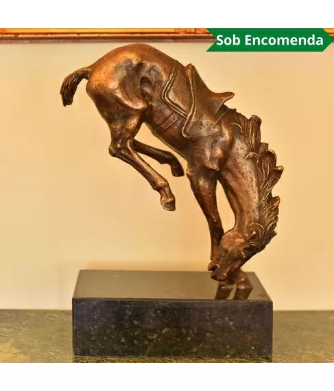 imagem de Escultura Cavalo de Bronze 52cm - EBZ543