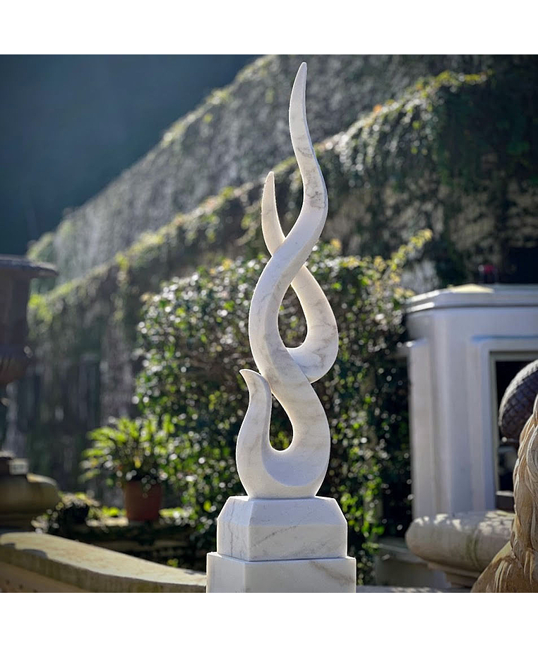 imagem do produto Escultura Chama Esculpida Branco 150cm - EMP740