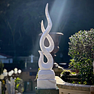 imagem do produto Escultura Chama Esculpida Branco 150cm - EMP740