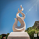 imagem do produto Escultura Chama Esculpida Branco 150cm - EMP740