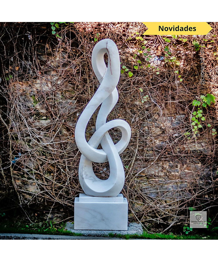 imagem do produto Escultura Contorno da Realeza Mármore Branco 120cm - EMP734 Inspiração Nobre e Elegante