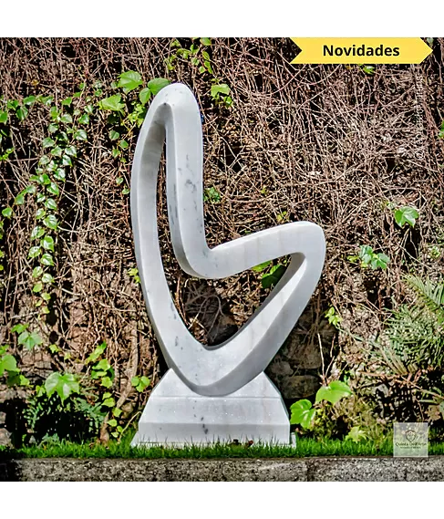 imagem de Escultura Curva Eterna M�rmore Branco 100cm - EMP744