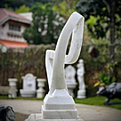 imagem do produto Escultura Curva Eterna M�rmore Branco 100cm - EMP744