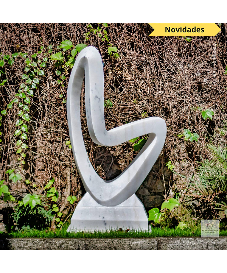 imagem do produto Escultura Curva Eterna M�rmore Branco 100cm - EMP744