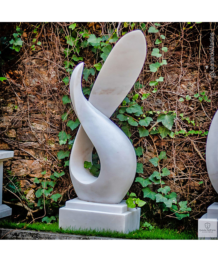 imagem do produto Escultura Curva Majestosa Mármore Branco 120cm - EMP729 Design Sofisticado