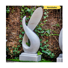 imagem do produto Escultura Curva Majestosa Mármore Branco 120cm - EMP729 Design Sofisticado