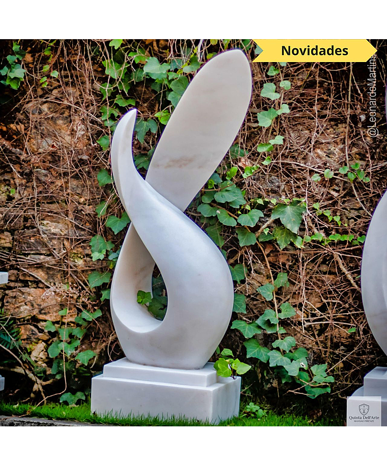 imagem do produto Escultura Curva Majestosa Mármore Branco 120cm - EMP729 Design Sofisticado