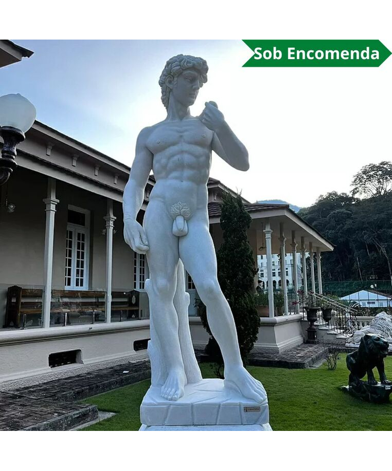 imagem do produto Escultura David em Mármore 180cm - EMP405 Obra Clássica