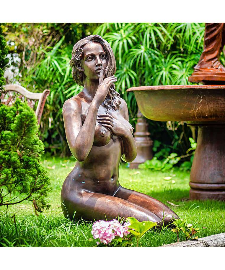 imagem do produto Escultura de Bronze a Voz do Silêncio 106cm - EBZ573 Elegância Artística