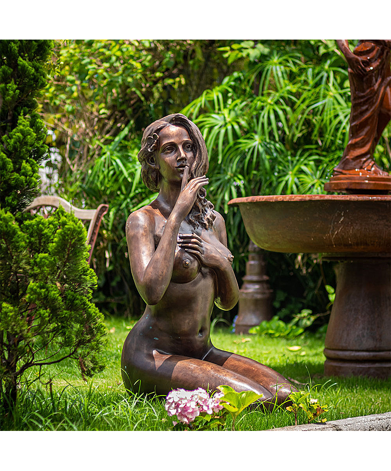 imagem do produto Escultura de Bronze a Voz do Silêncio 106cm - EBZ573 Elegância Artística