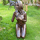 imagem do produto Escultura de Bronze a Voz do Silêncio 106cm - EBZ573 Elegância Artística