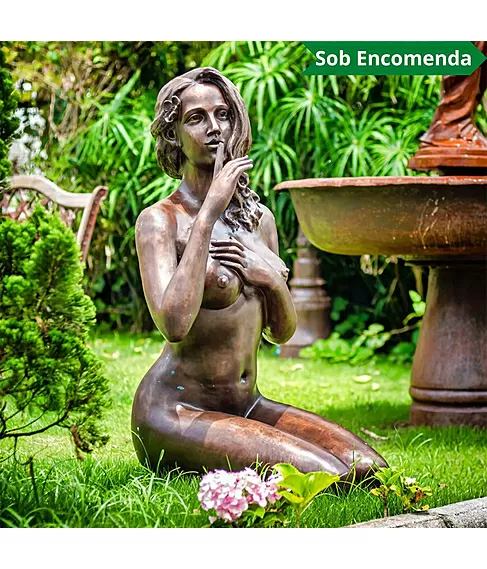 imagem de Escultura de Bronze a Voz do Sil�ncio 106cm - EBZ573