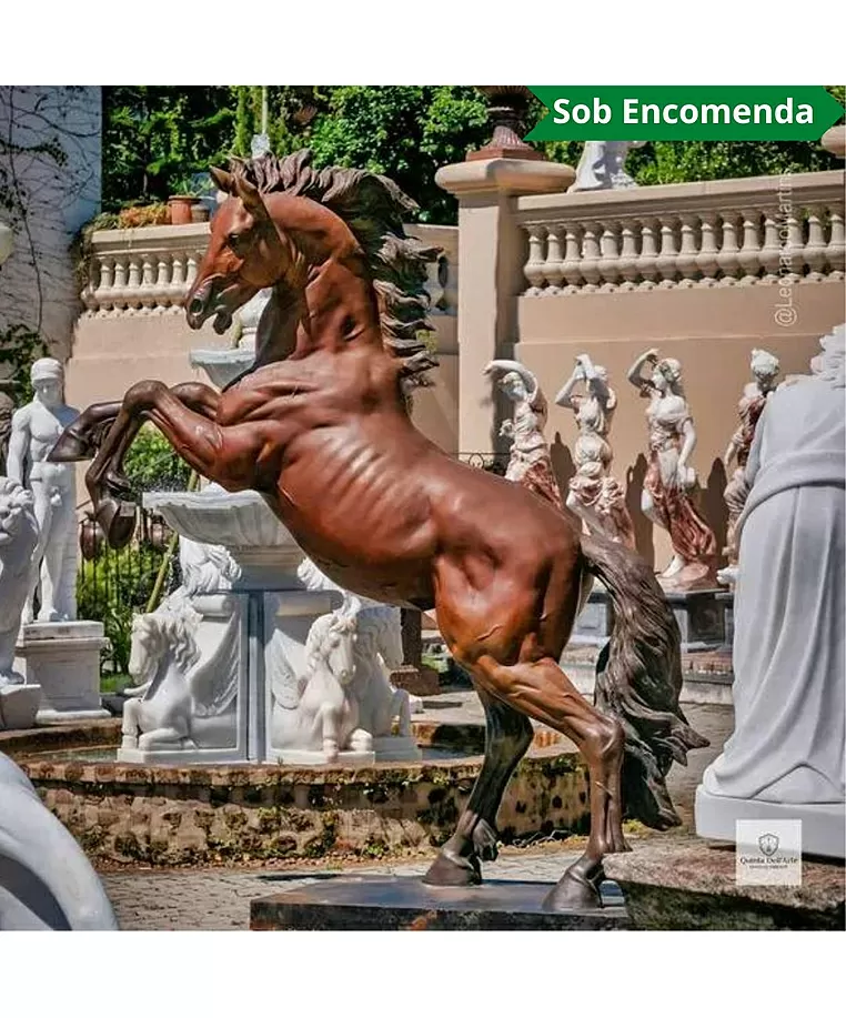 imagem do produto Escultura em Bronze Cavalo Bardigiano 300cm - VRBZ350
