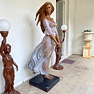 imagem do produto Escultura em Bronze Dama Flautista 190cm - EBZ571