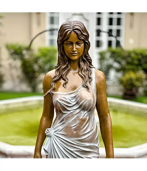 imagem de Escultura em Bronze Dona Con Velo 160cm - EBZ614 Arte Escultural Imponente