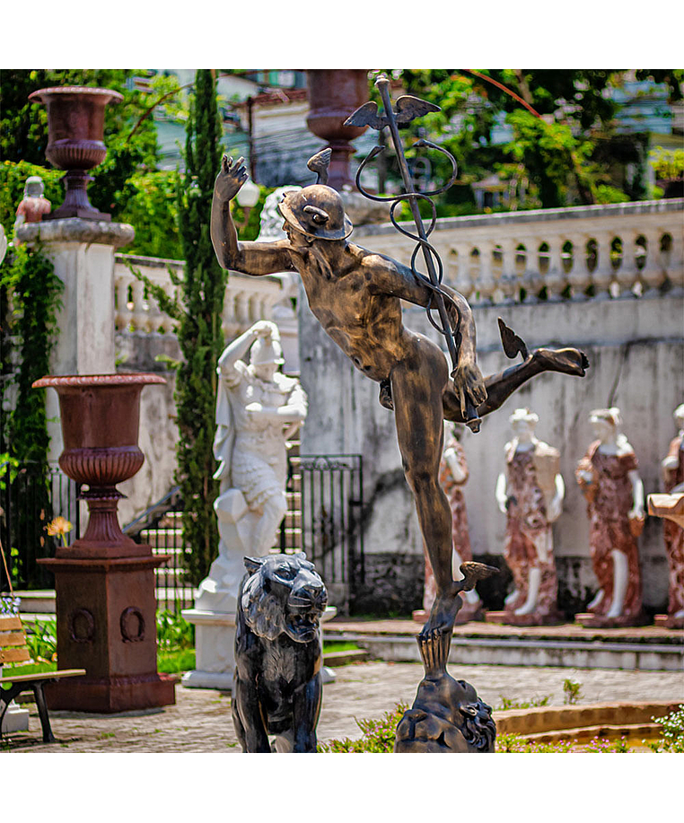 imagem do produto Escultura em Bronze Mercúrio 264cm - EBZ549 Obra Exclusiva