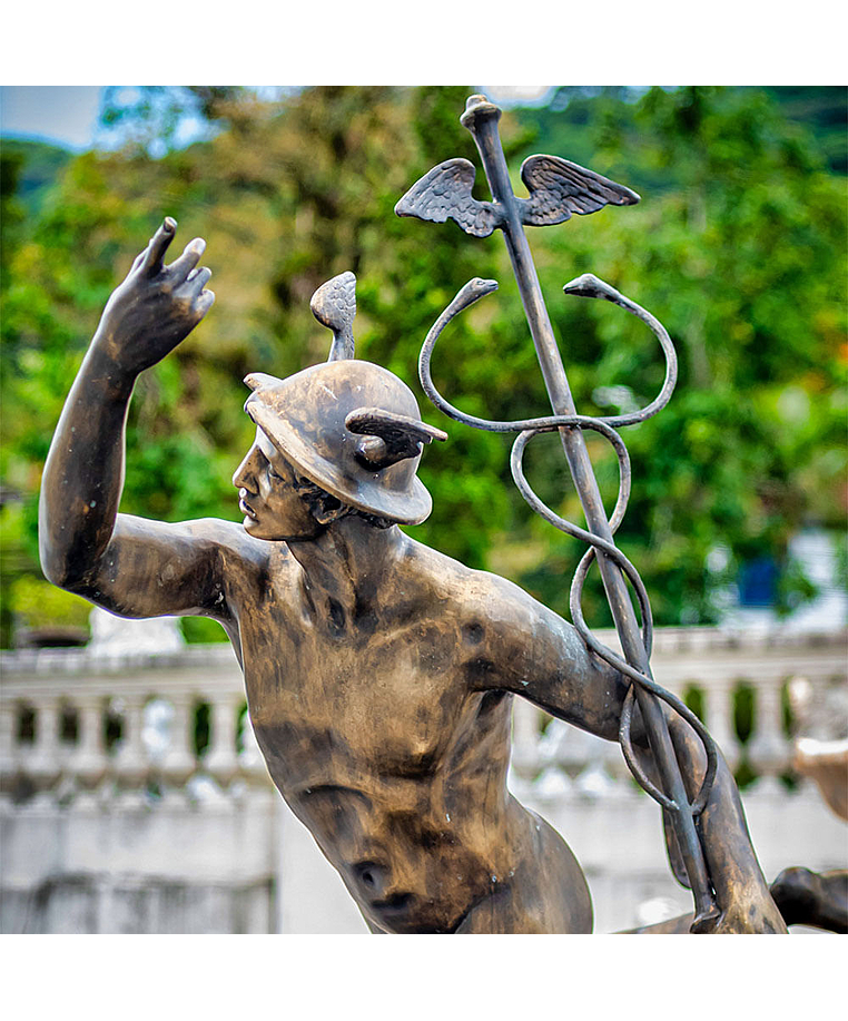 imagem do produto Escultura em Bronze Mercúrio 264cm - EBZ549 Obra Exclusiva
