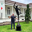 imagem do produto Escultura em Bronze Mercúrio 264cm - EBZ549 Obra Exclusiva