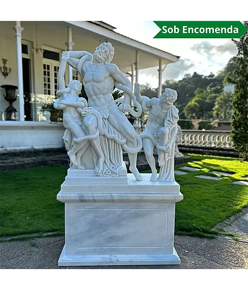 imagem de Escultura em M�rmore Laocoonte e Seus Filhos 184cm com Base - EMP565