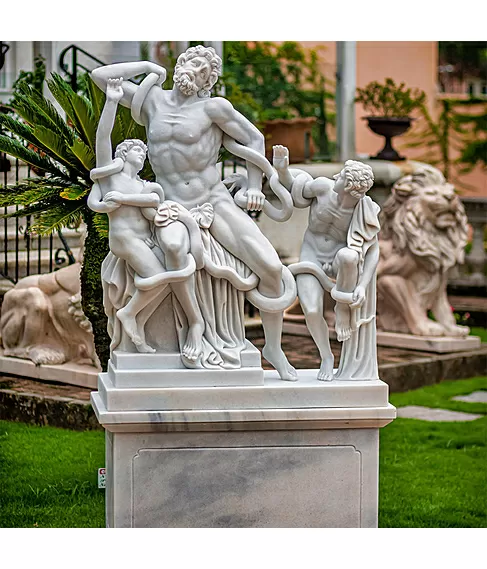 imagem de Escultura em M�rmore Laocoonte e Seus Filhos 184cm com Base - EMP565