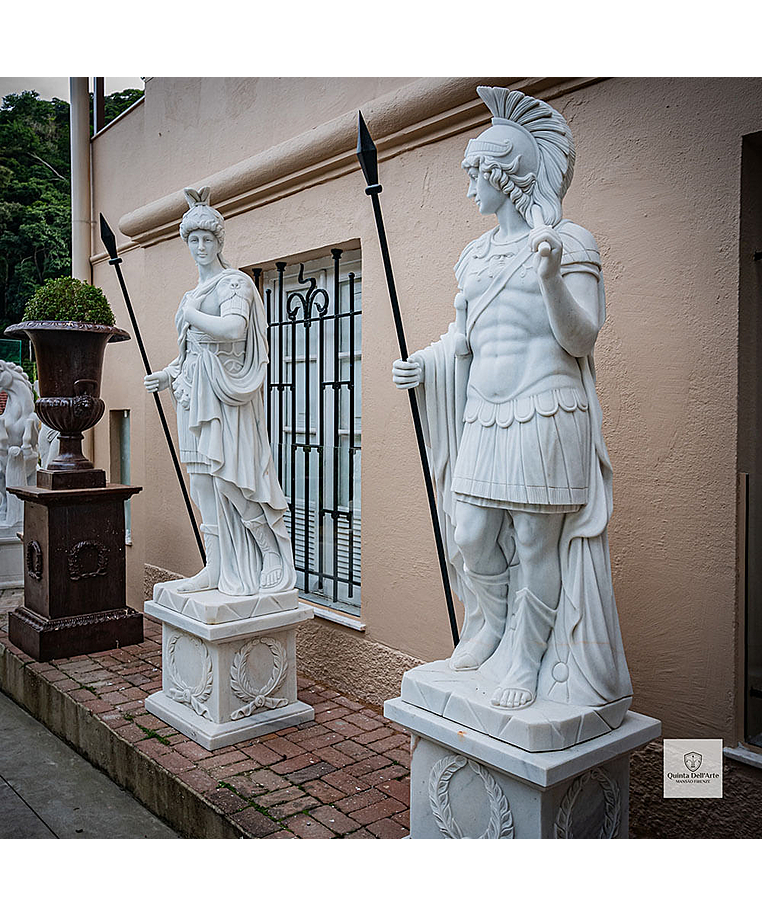imagem do produto Escultura em M�rmore Minerva 230cm com Base - EMP562