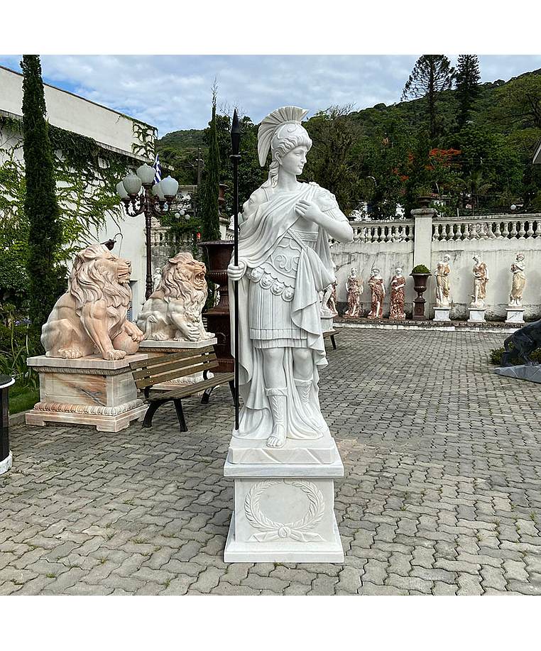 imagem do produto Escultura em M�rmore Minerva 230cm com Base - EMP562
