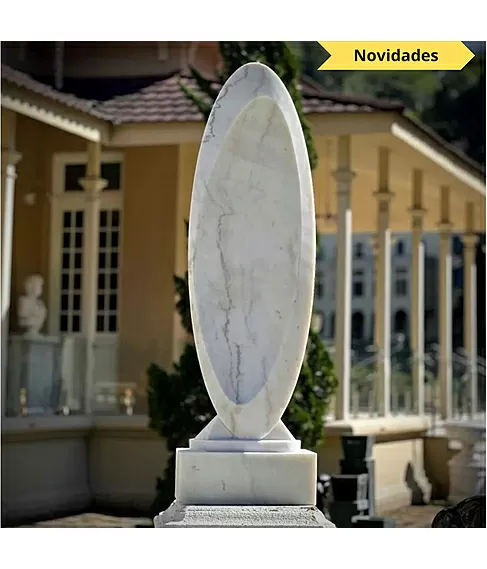 imagem de Escultura Essencia Refletida Mármore Branco 160cm - EMP722 Sofisticação e Arte