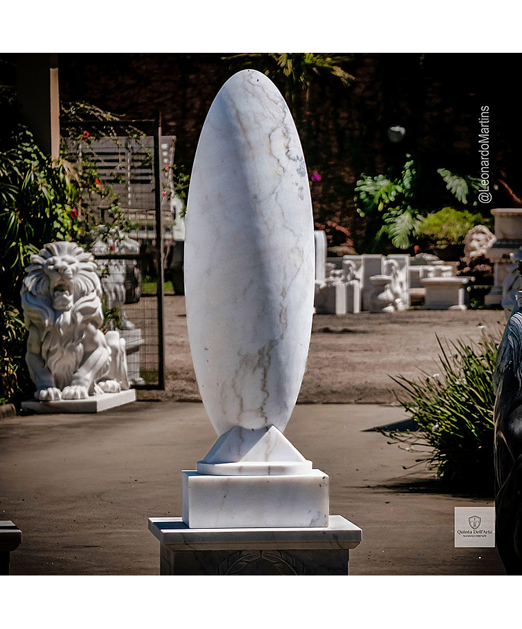 imagem do produto Escultura Essencia Refletida Mármore Branco 160cm - EMP722 Sofisticação e Arte